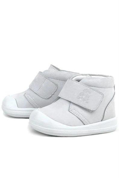 Rakerplus Yoohoo Hakiki Deri Beyaz Cırtlı Kız Bebek Bot - Resim 6