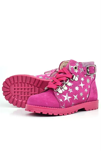 Rakerplus Griffon Hakiki Deri Fuşya Pembe Bebek Bot - Resim 5