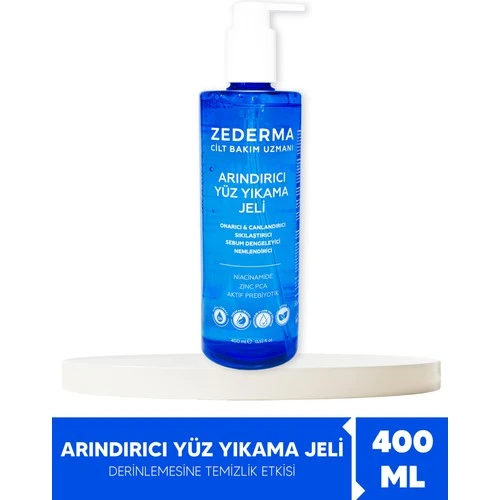 Zederma Arındırıcı Yüz Yıkama Jeli Yağlı Akne Eğilimli ve Hassas Ciltler İçin 400 ml ürün görseli