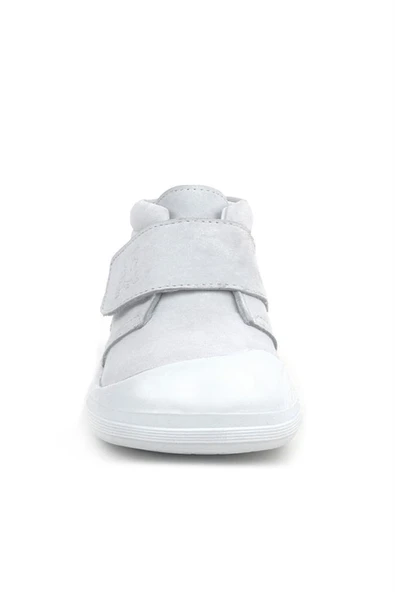 Rakerplus Yoohoo Hakiki Deri Beyaz Cırtlı Kız Bebek Bot - Resim 4