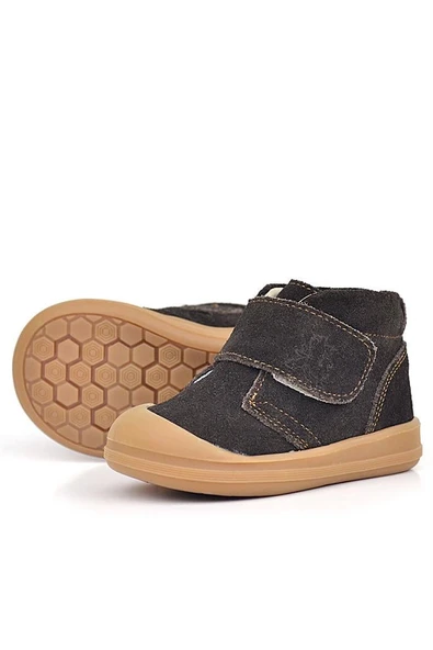 Rakerplus Yoohoo Hakiki Deri Kahverengi Cırtlı Unisex Bebek Bot - Resim 5