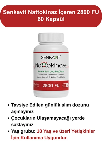 Senkavit Nattokinaz İçeren 2800 Fu 60 Kapsül - Resim 3
