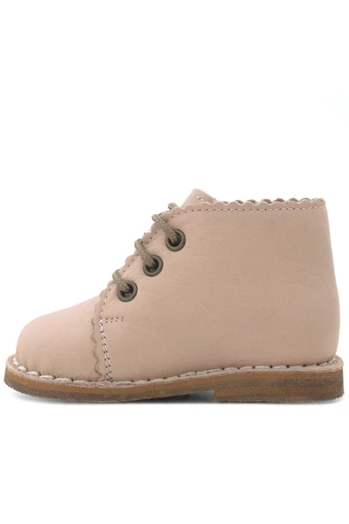 Rakerplus Tbons Özel Tasarım Handmade Hakiki Deri Pudra Kız Bebek Bot - Resim 5