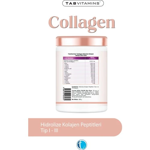 Tabvitamins Hidrolize Kollajen 30 Servis - Resim 2