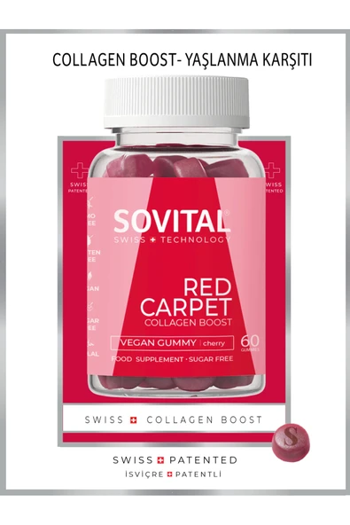 Sovital Red Carpet Yaşlanma Karşıtı Kolajen 60 Tablet ürün görseli