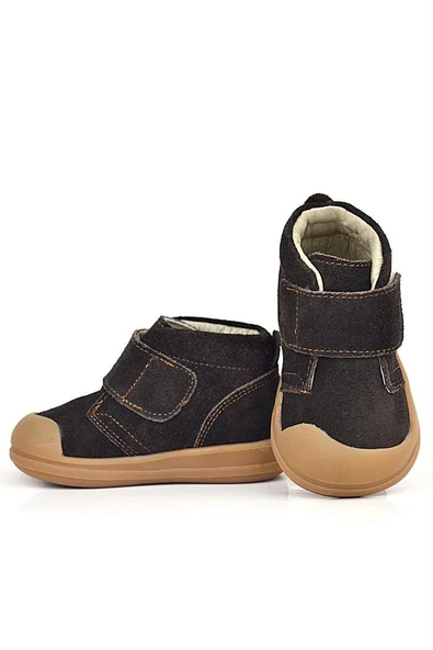 Rakerplus Yoohoo Hakiki Deri Kahverengi Cırtlı Unisex Bebek Bot - Resim 6