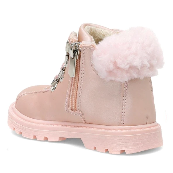 Rakerplus Pudra Pembe Fermuarlı Kız Bebek Bot Ayakkabı - Resim 3