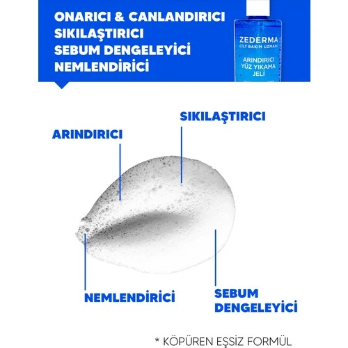 Zederma Arındırıcı Yüz Yıkama Jeli Yağlı Akne Eğilimli ve Hassas Ciltler İçin 400 ml - Resim 2