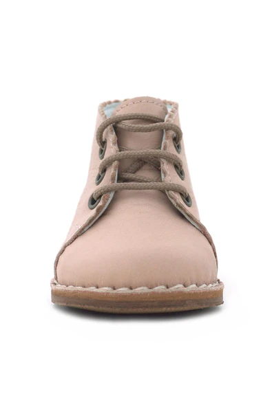 Rakerplus Tbons Özel Tasarım Handmade Hakiki Deri Pudra Kız Bebek Bot - Resim 4