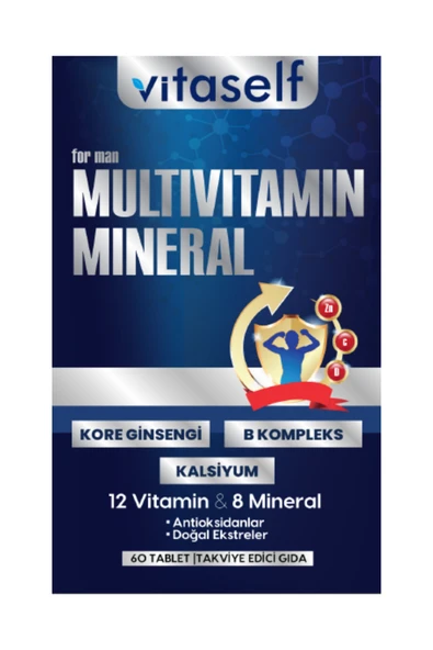 Vitaself Multivitamin For Man 60 Tablet ürün görseli