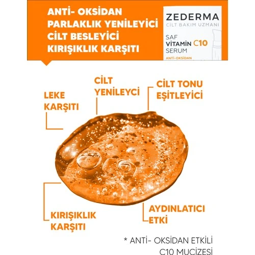 Zederma Saf Vitamin C 10 Serum 30 ml - Resim 2
