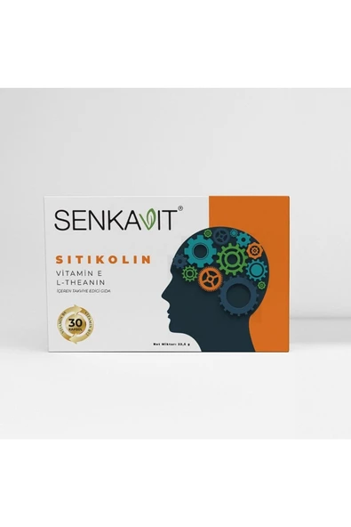 Senkavit Sitikolin + L-Teanin + B6 ve Vitamin E İçeren 30 Kapsül ürün görseli