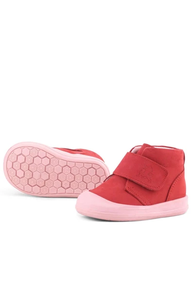 Rakerplus Yoohoo Hakiki Deri Nar Çiçeği Pembe Cırtlı Kız Bebek Bot - Resim 7