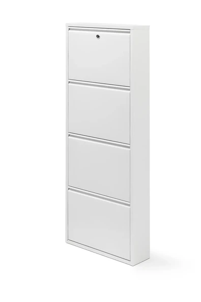 Formood Kilitli 4'lü Metal Ayakkabılık - Beyaz - Ral 9016 - Resim 2