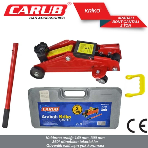 Kriko 2 Ton Arabalı CE Belgeli Bont Çantalı CBR-2700101 - Resim 2