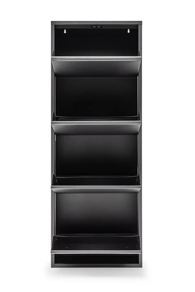 Formood Kilitli 4'lü Metal Ayakkabılık - Antrasit Ral - 7016 - Resim 4