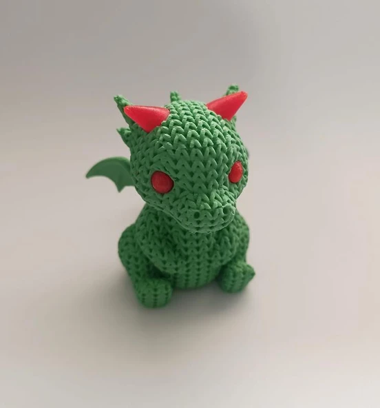 Ejderha 3D Örgü Desen Masa Araba Aksesuarı 7 cm Oyuncak Karakter Figür ürün görseli