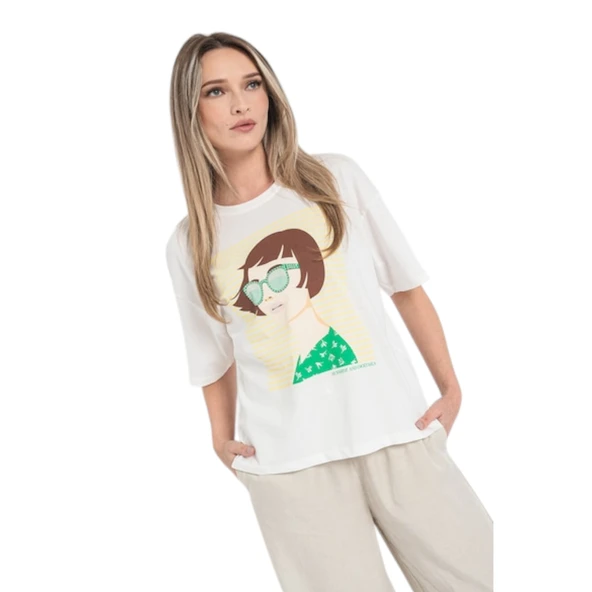 Kadın Baskılı T-shirt ürün görseli 1