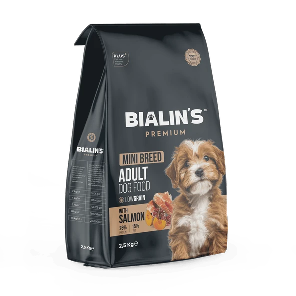 Bialins Premium Mini Breed Yetişkin Köpek Maması Somonlu 2.5kg ürün görseli