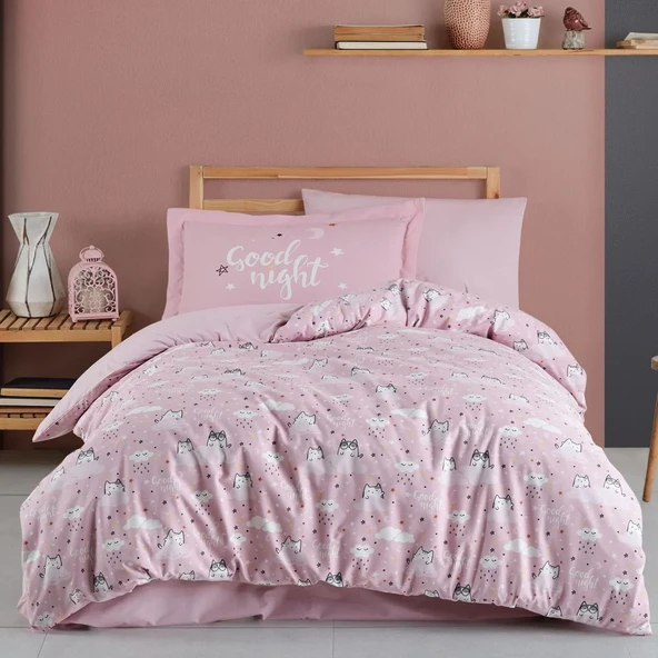 Hobby Tek Kişilik Poplin Nevresim Takımı Daisy Pembe ürün görseli