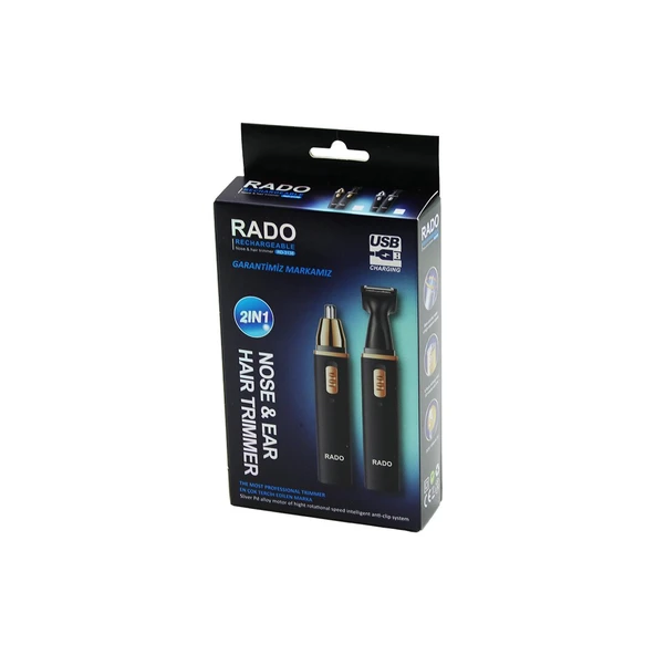 KARE GÖVDE - KAPAKLI 2 BAŞLIK BURUN-KULAK-YANAK KIL TÜY ALMA- FAVORİ-ENSE ÇİZİM MAKİNESİ USB ŞARJLI RD-3138 (5314) ürün görseli 1