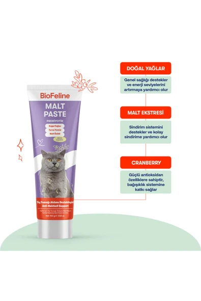 BioFeline kediler için malt macun 100 g - Resim 2