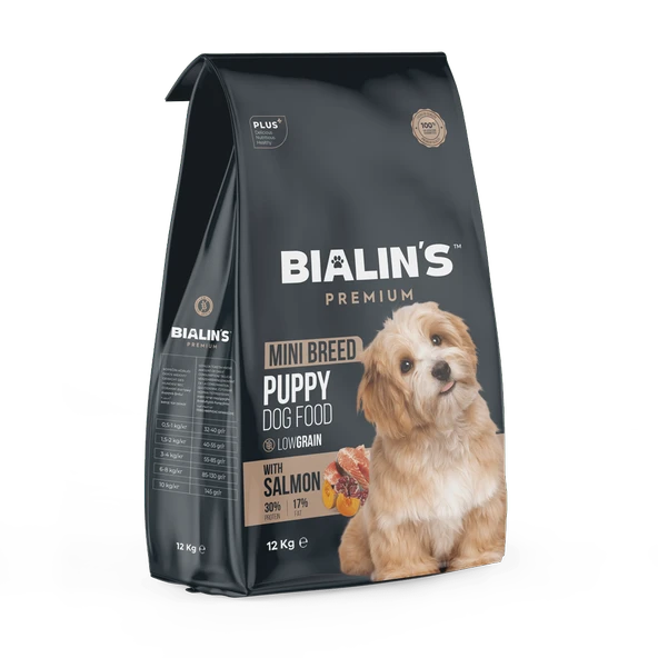 Bialins Premium Mini Breed Yavru Köpek Maması Somonlu 12kg ürün görseli