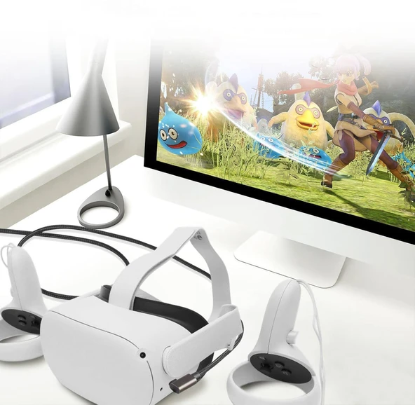Daytona Vr-C Oculus Quest ile Uyumlu Vr5 Link Kablosu 5 M, 5gbps USB 3.2 Gen 1 Hızlı Veri Aktarımı, Hızlı Şarj Usb-C, Quest 2 Uyumlu (Type C To Type C) Kablo - Resim 2