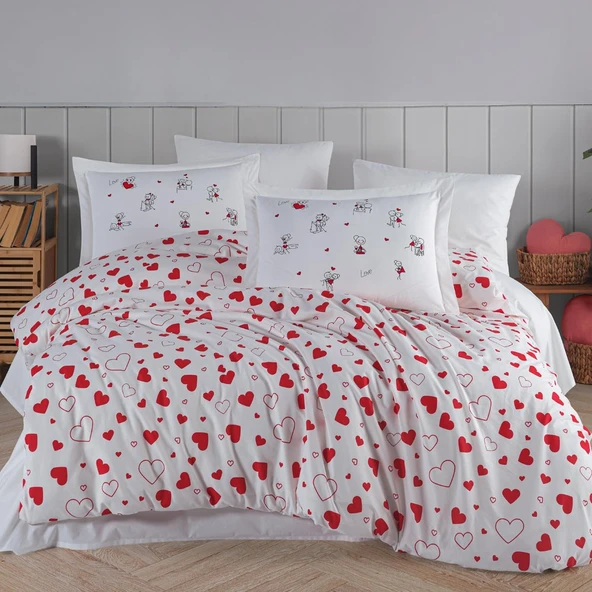 Hobby Tek Kişilik Poplin Nevresim Takımı Venüs Kırmızı ürün görseli