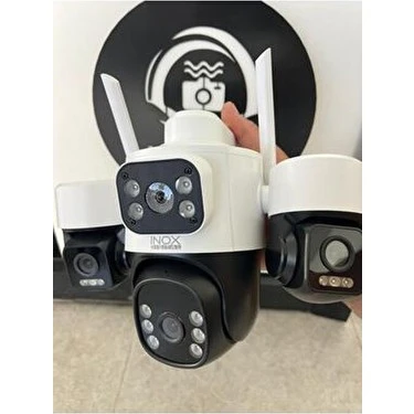 INOX-X113 Wifi Güvenlik Kamerası 3 Lensli 3 MP Hareket Algılama Özelliğiyle - Resim 2