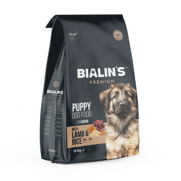 Bialins Premium Yavru Köpek Maması Kuzu & Prinçli 12kg ürün görseli