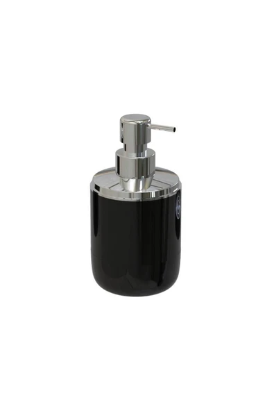 Primanova Lima Xl Krom Dekorlu Sıvı Sabunluk Siyah ürün görseli 1