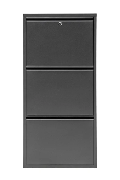 Formood Kilitli 3'lü Metal Ayakkabılık - Antrasit - Ral 7016 ürün görseli