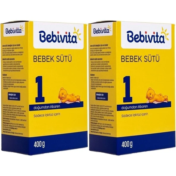 Bebivita Bebek Sütü 400GR No:1 (0-6 Ay) Doğumdan İtibaren (2 Li Set) ürün görseli 1
