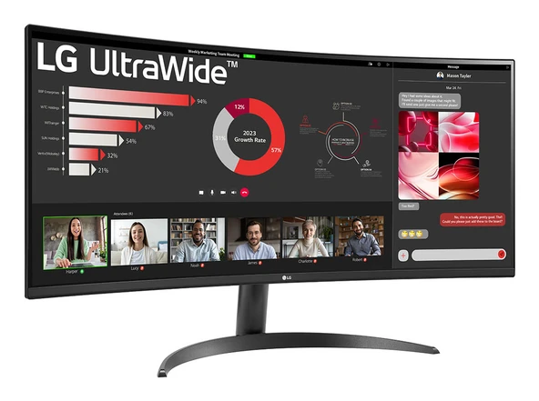 LG UltraWide 34WR50QC-B 34" 5ms 100Hz WQHD VA Curved Monitör - Resim 2