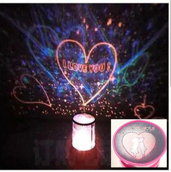 Sepetegelsin Yeni Moda Renkli Yıldızlar Led Gece Işığı Pembe - Resim 5