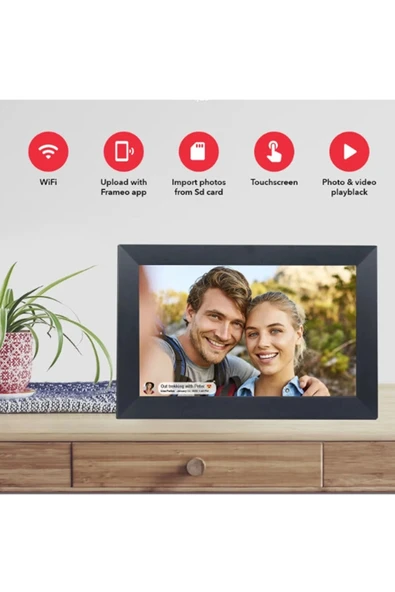Dijital Fotoğraf Çerçevesi Wifi 10.1 İnç 32gb Dokunmatik Ekran, Uygulama Üzerinden Fotoğraf/video Paylaşımı - Resim 2