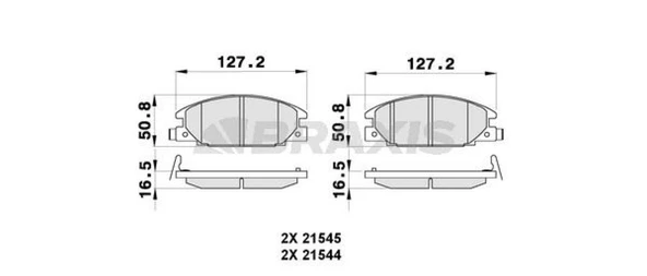 İsuzu Ticarı On Fren Disk Balata İsuzu Tfr24 Tfr54 Tfs Frontera A 2.4i / 2.3td - Braxıs Ab0296 - Resim 1