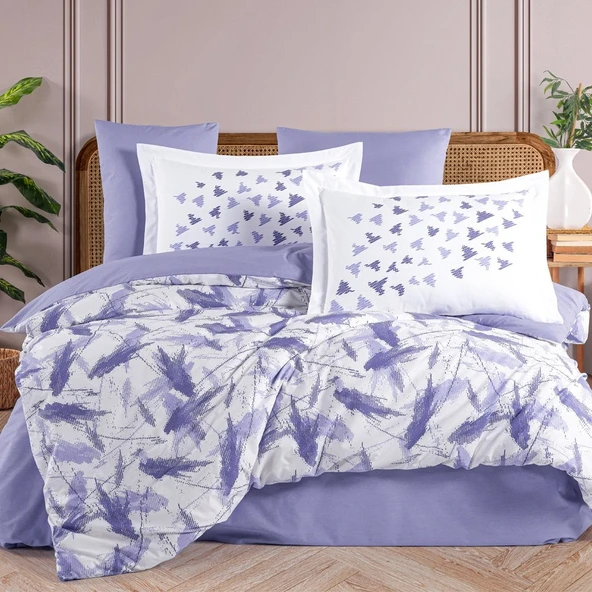 Hobby Tek Kişilik Poplin Nevresim Takımı Silva Lila ürün görseli