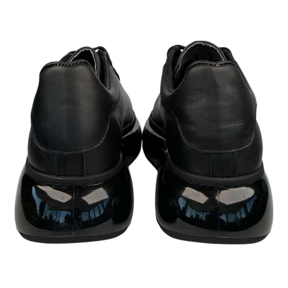 Kişiselleştirilebilir Kalın Ortopedik Tabanlı Mcquen Sneaker Spor Ayakkabı - Siyah - Resim 5