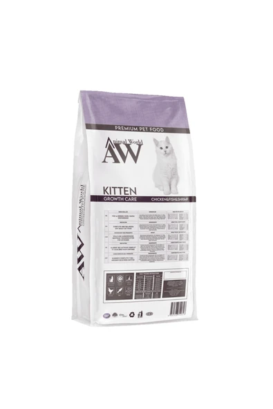 Animal World AW.Kitten Chicken&Fish&Shirp 15 kg.*1 - Resim 2