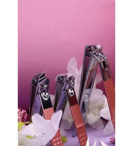 Profesyonel Çantalı Tırnak Bakım Manikür Seti Pembe Renk 12 Parça - Resim 4