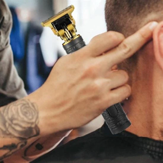 Vintage Görünümlü Güçlü 4 Farklı Başlıklı USB ŞarjlI Manuel Tıraş Makinası (5314) - Resim 3