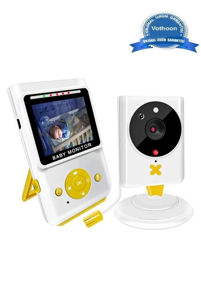 Akıllı Bebek Kamerası Monitörlü Karşılıklı Konuşma Özellikli Sıcaklık İzleme 2.4 İnç Bebek Kamerası ürün görseli