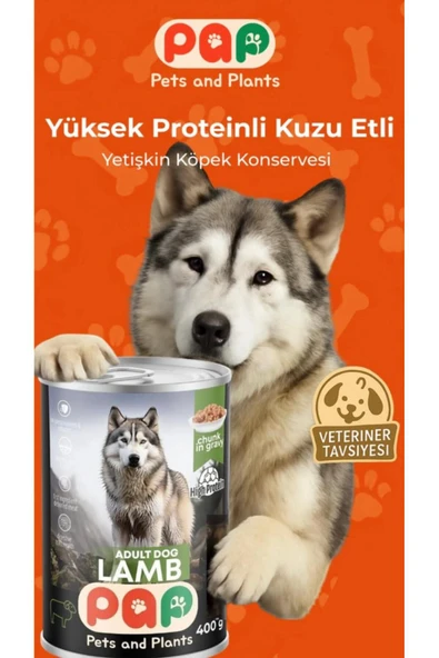 Pets and Plants Kuzu Etli Yetişkin Köpek Konserve 400g*6 Adet ürün görseli 1