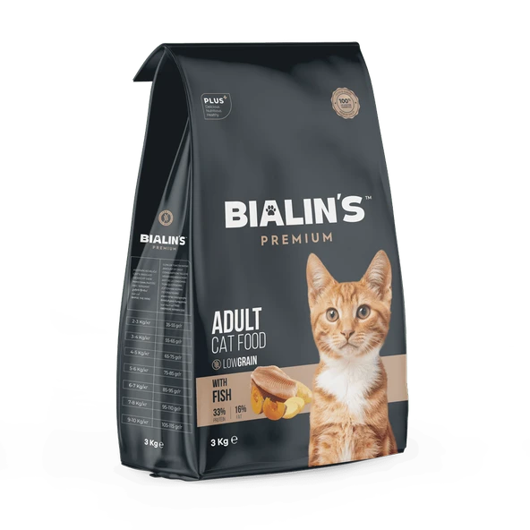 Bialins Premium Yetişkin Kedi Maması Balıklı 3kg ürün görseli