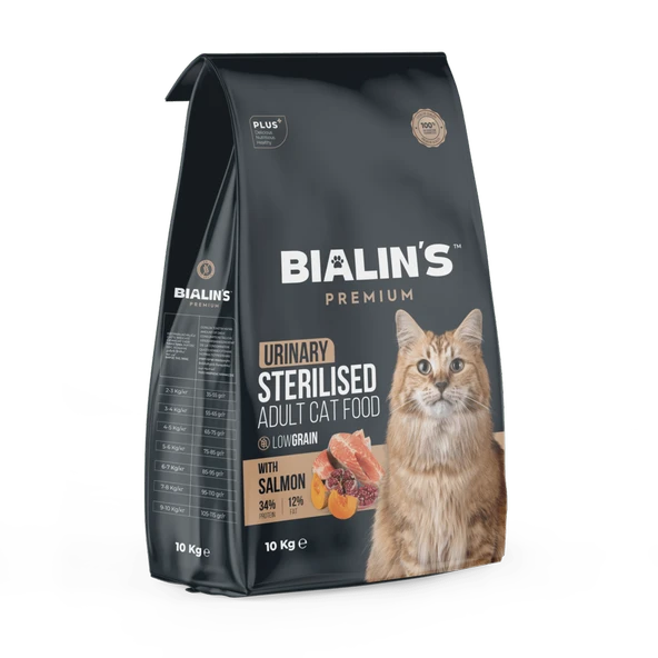 Bialins Premium Kısırlaştırılmış Kedi Maması Somonlu 10Kg ürün görseli