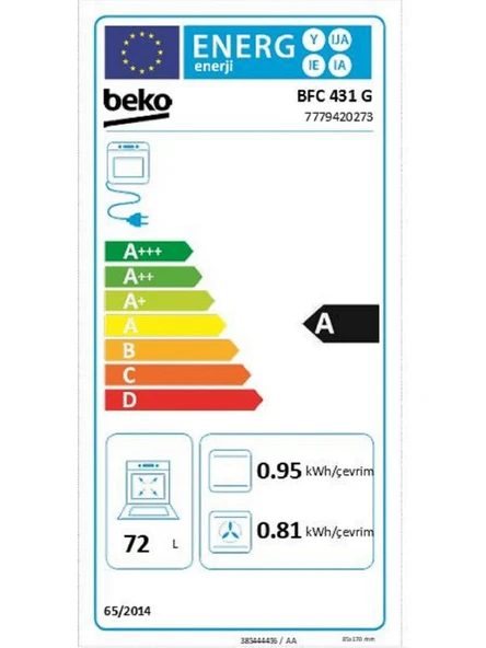 Beko BFC 431 G Gri Ankastre Fırın - Resim 5