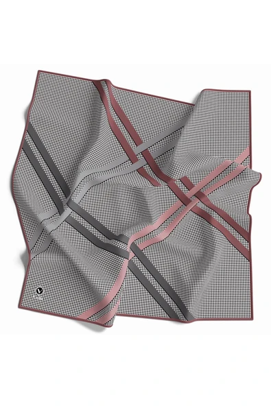 Twill Çizgili Pötikareli Çizgili Desenli Pudra Renkli 90x90 Eşarp (İpek İçermez) ürün görseli