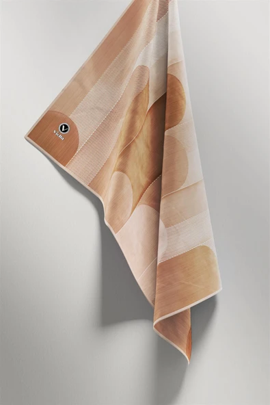 Twill Geometrik Desenli Sarı Renkli 90x90 Eşarp (İpek İçermez) Kenar Dikiş Şekli El Dikişli - Resim 4